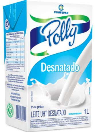 Leite Desnatado UHT Polly 1 L