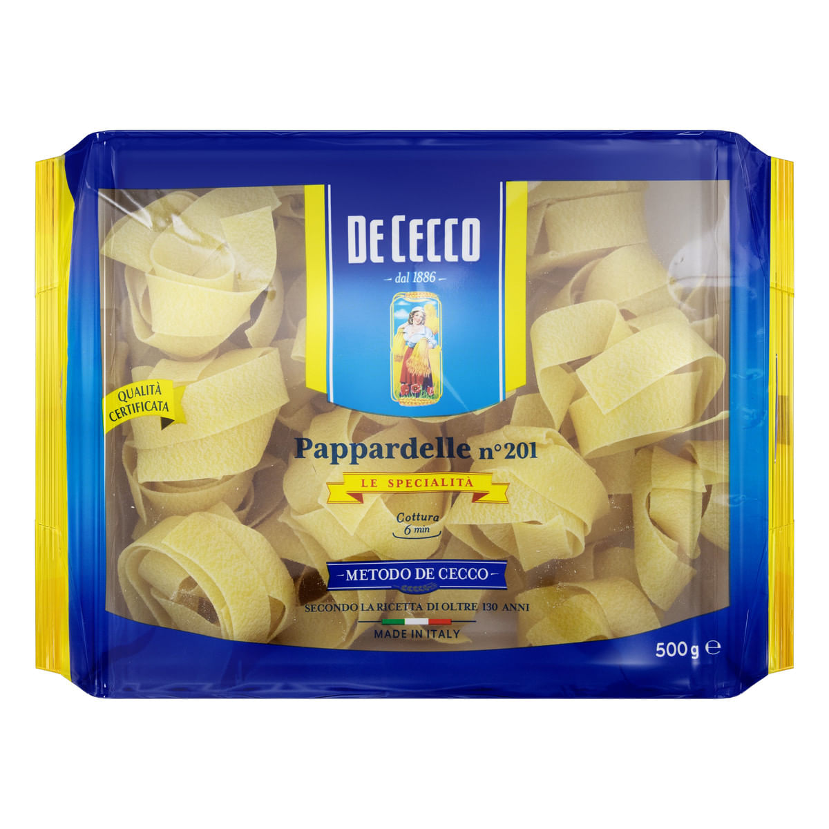 Macarrão de Trigo Grano Duro Pappardelle 201 De Cecco Pacote 500 g