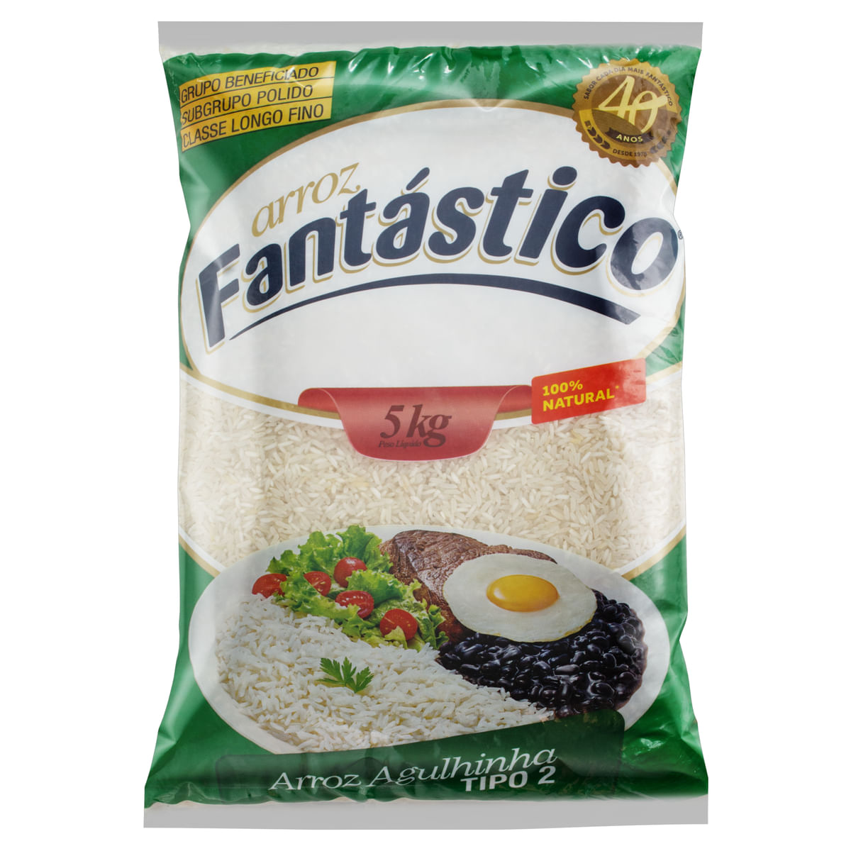 Arroz Agulhinha Tipo 2 Fantástico 5 Kg