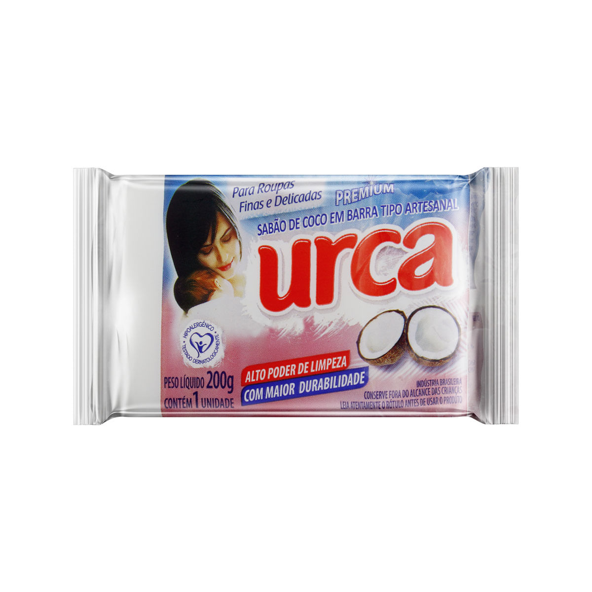 Sabão em Barra Artesanal Coco Urca Premium Pacote 200g