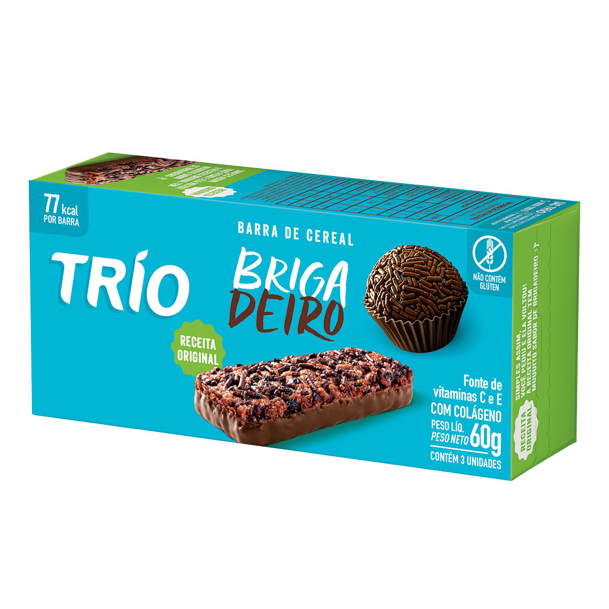 Barra de Cereal Sabor Brigadeiro Trio com 3 Unidades