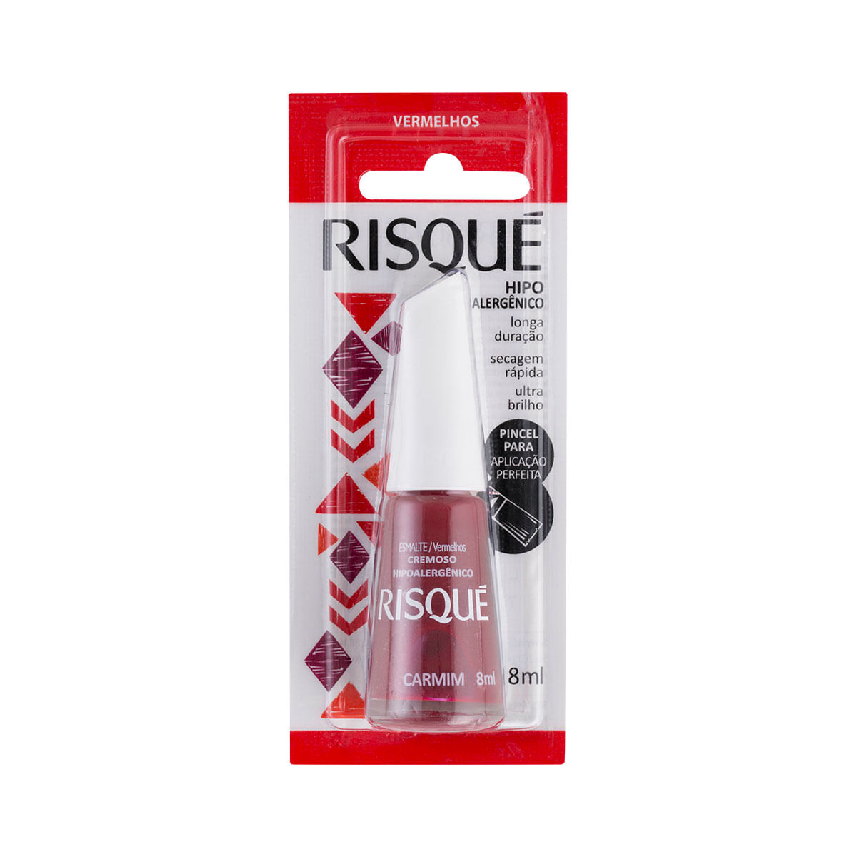 Esmalte Risqué Vermelhos Carmim 8 ml