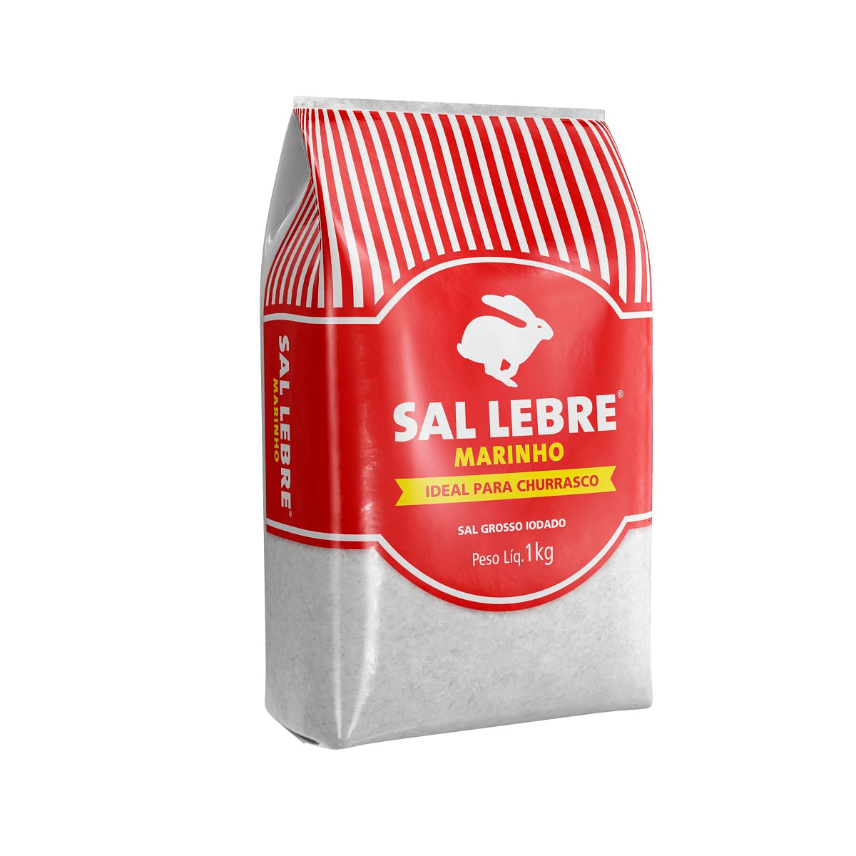 Sal Grosso Iodado Branco Lebre 1Kg