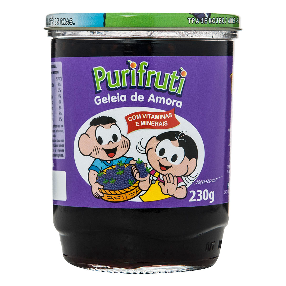 Geleia de Amora Purifruti Turma da Mônica 230g