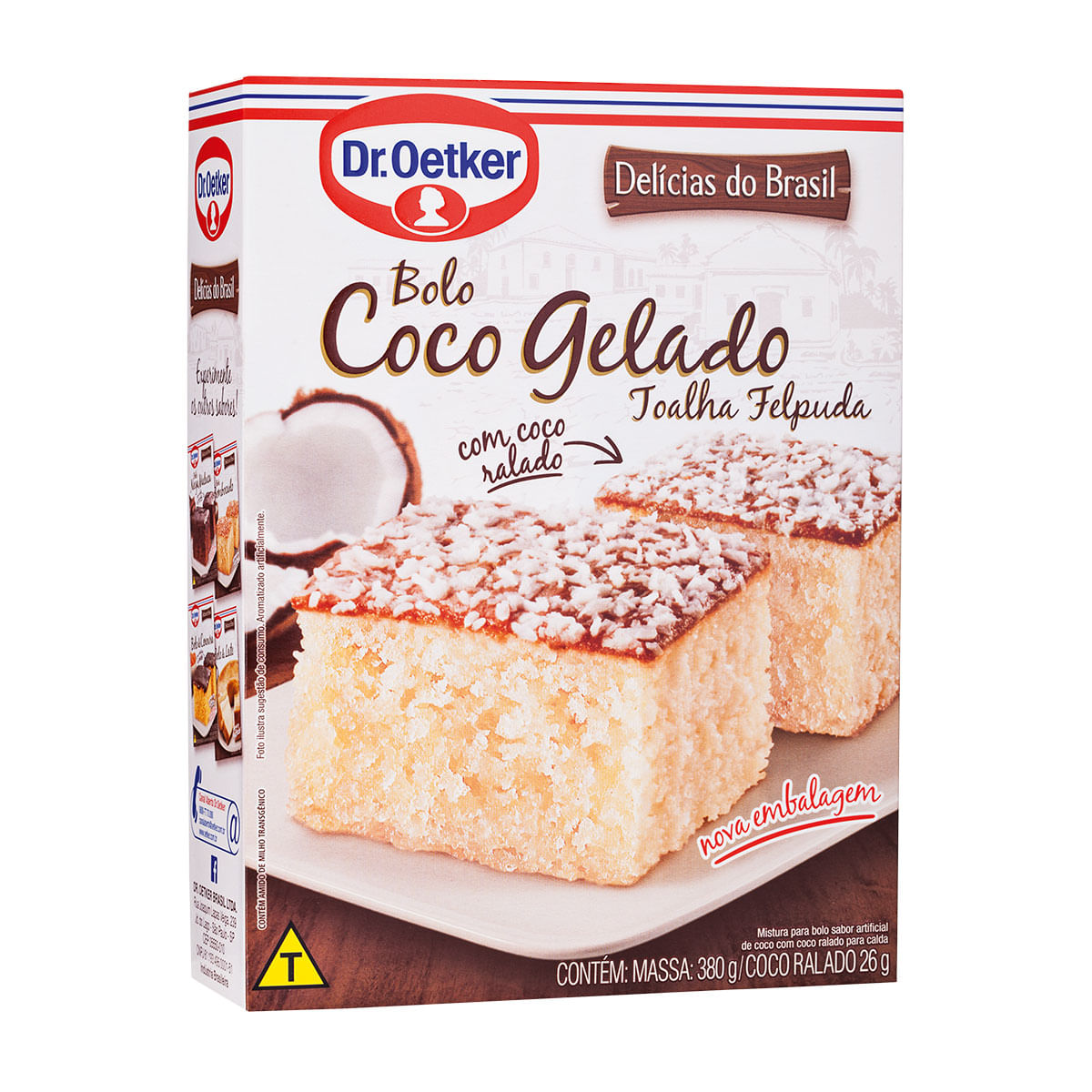 Mistura para Bolo Sabor Coco Gelado Dr. Oetker 406g