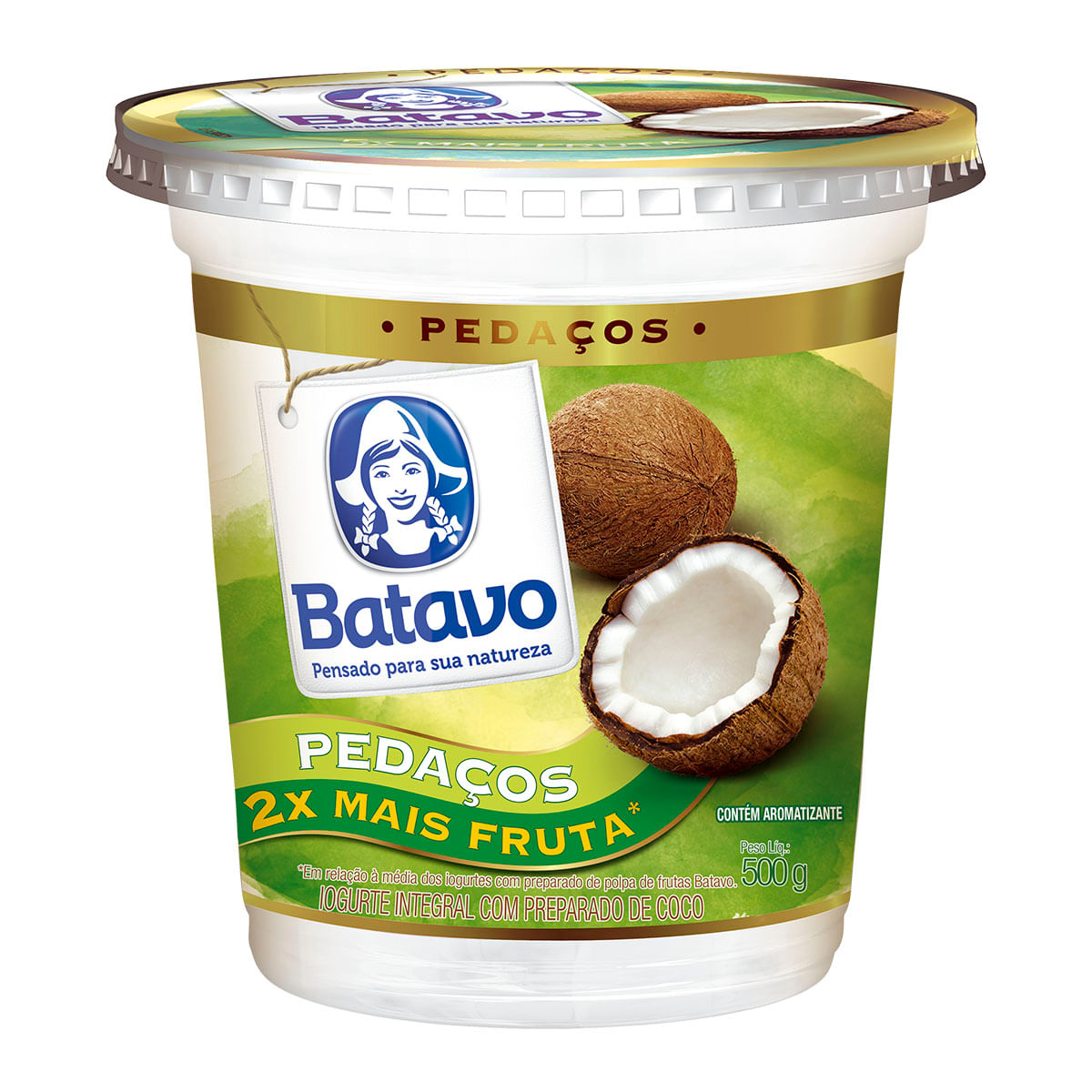 Iogurte Integral Batavo Pedaços Coco 500g