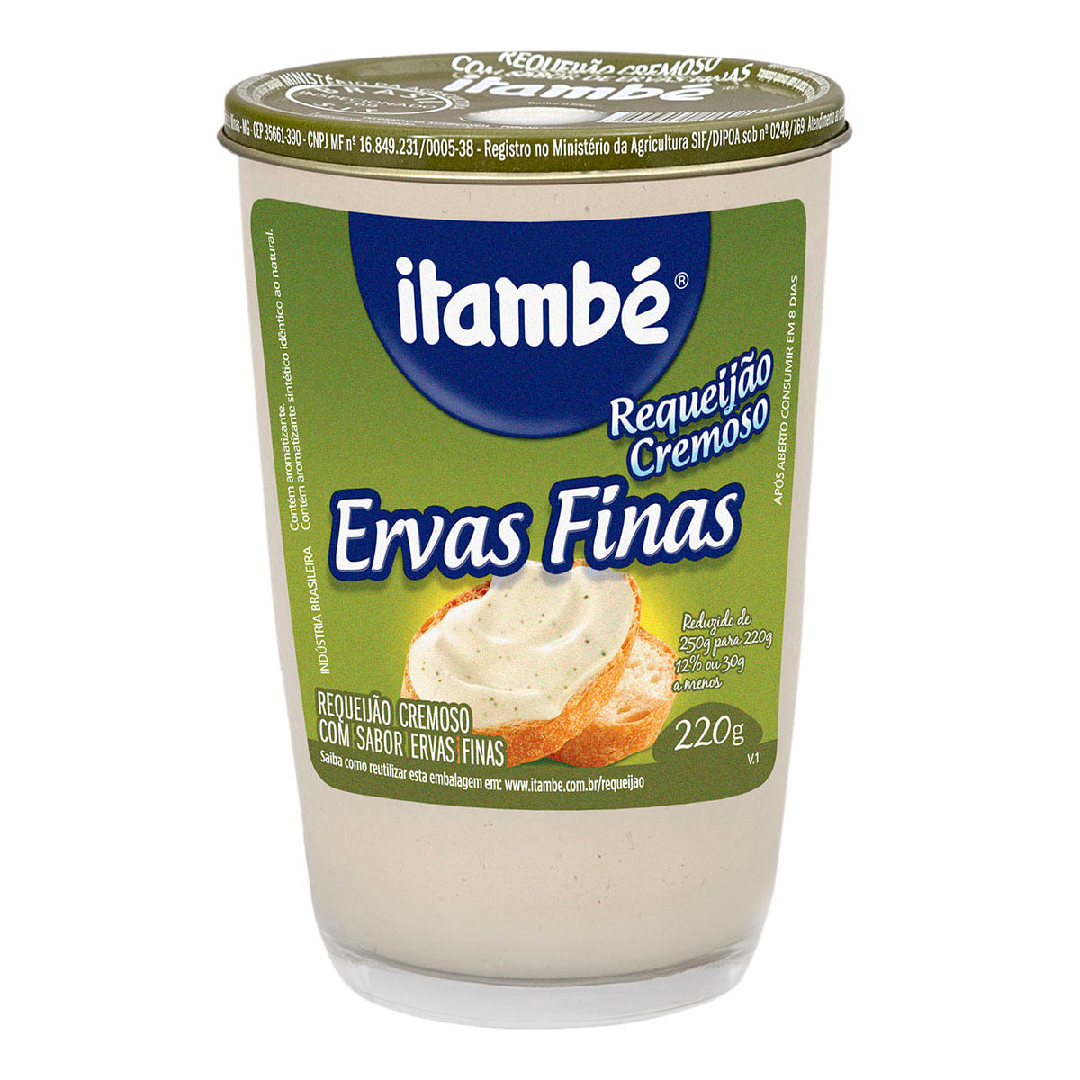 Requeijão Cremoso Itambé Ervas Finas 220g