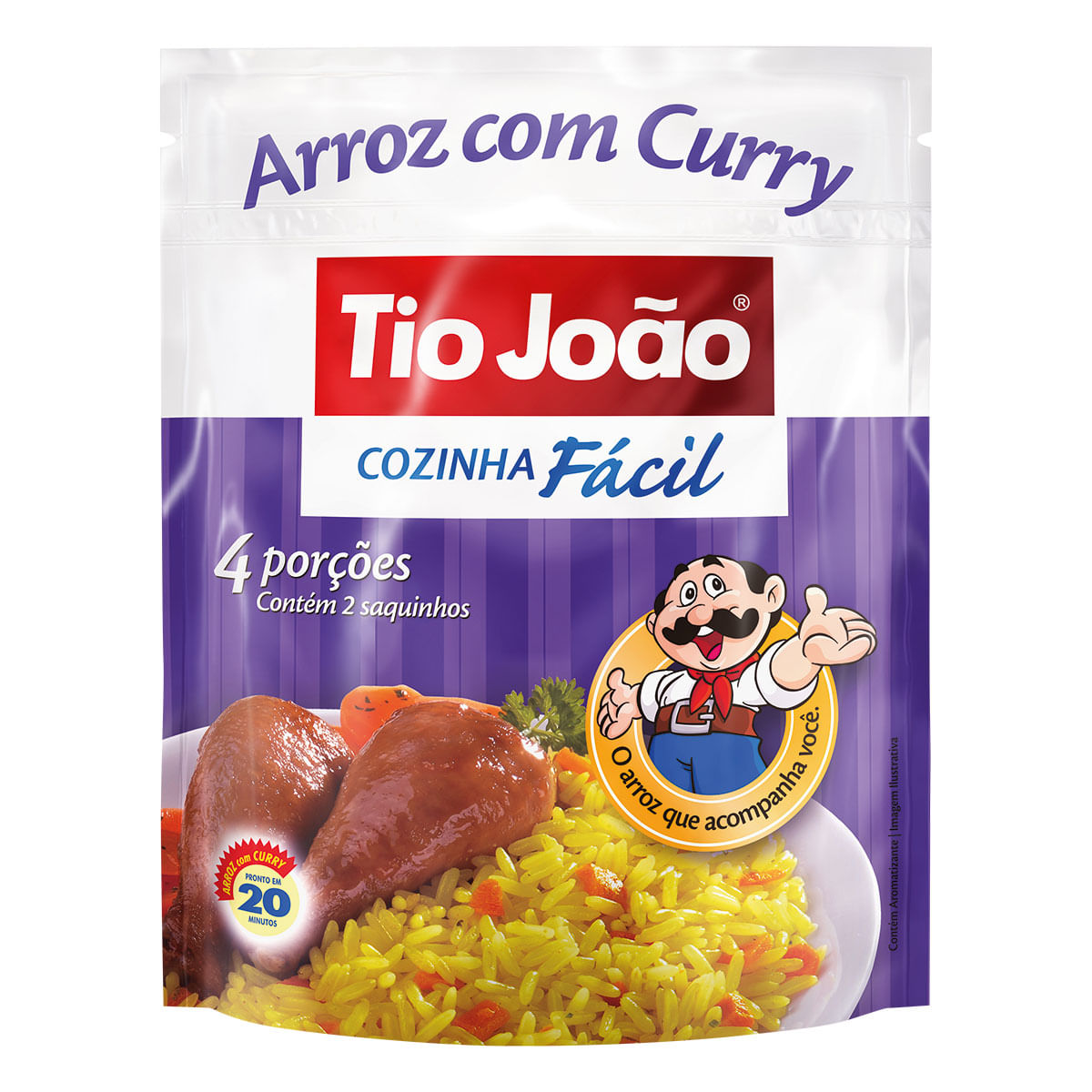 Arroz Parboilizado Curry com Vegetais Tio João Cozinha Fácil 250g