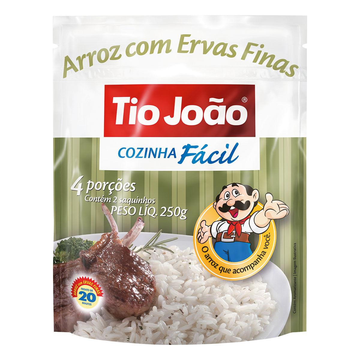 Arroz Parboilizado Ervas Finas Tio João Cozinha Fácil 250g