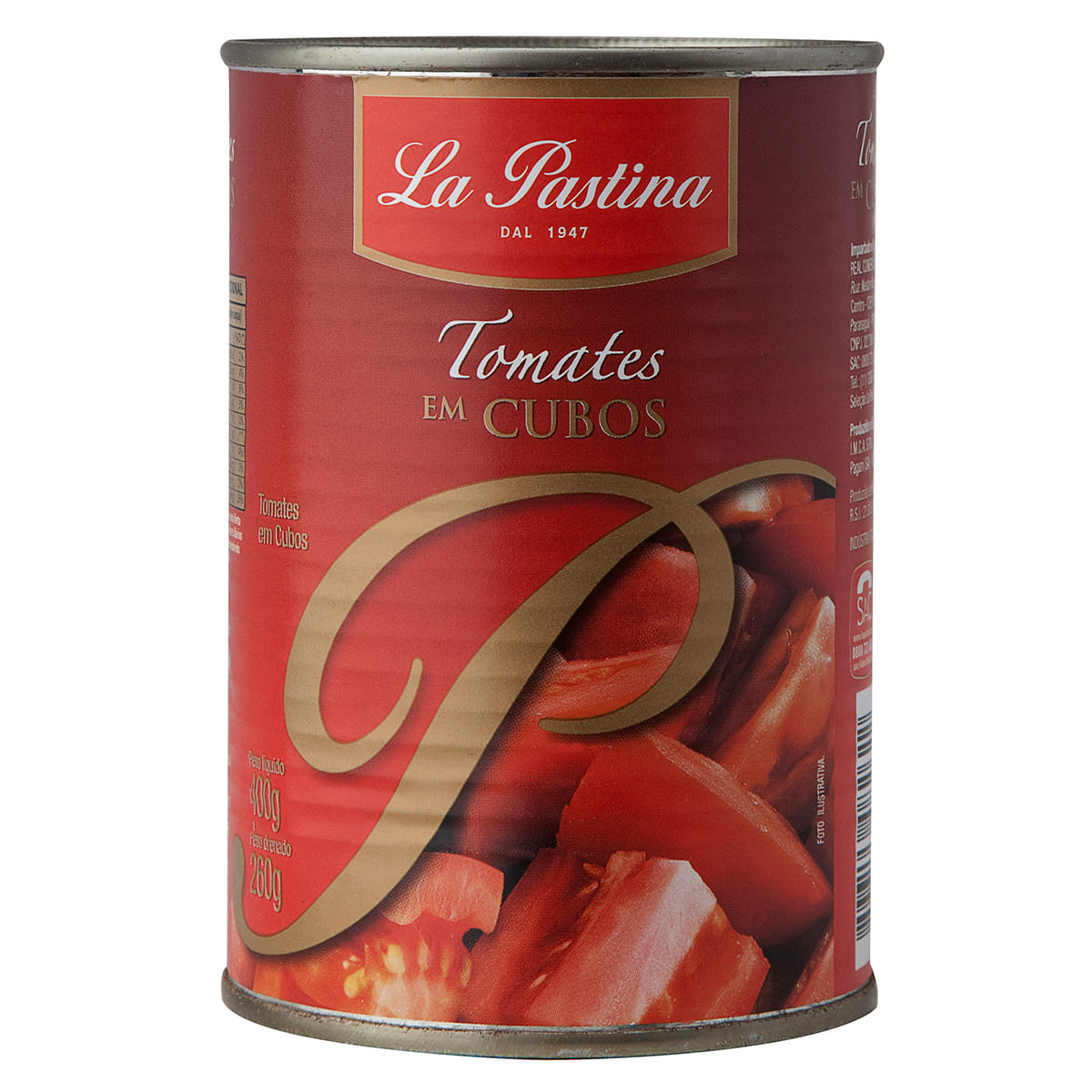 Tomate Pelado Tradicional com Pedaço La Pastina 400g