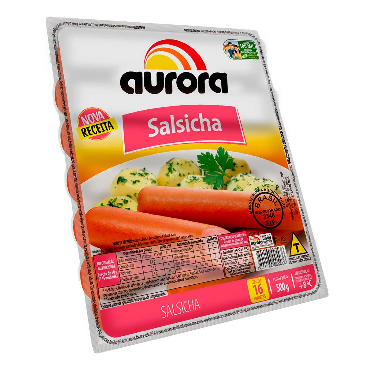 Salsicha Aurora 500 g