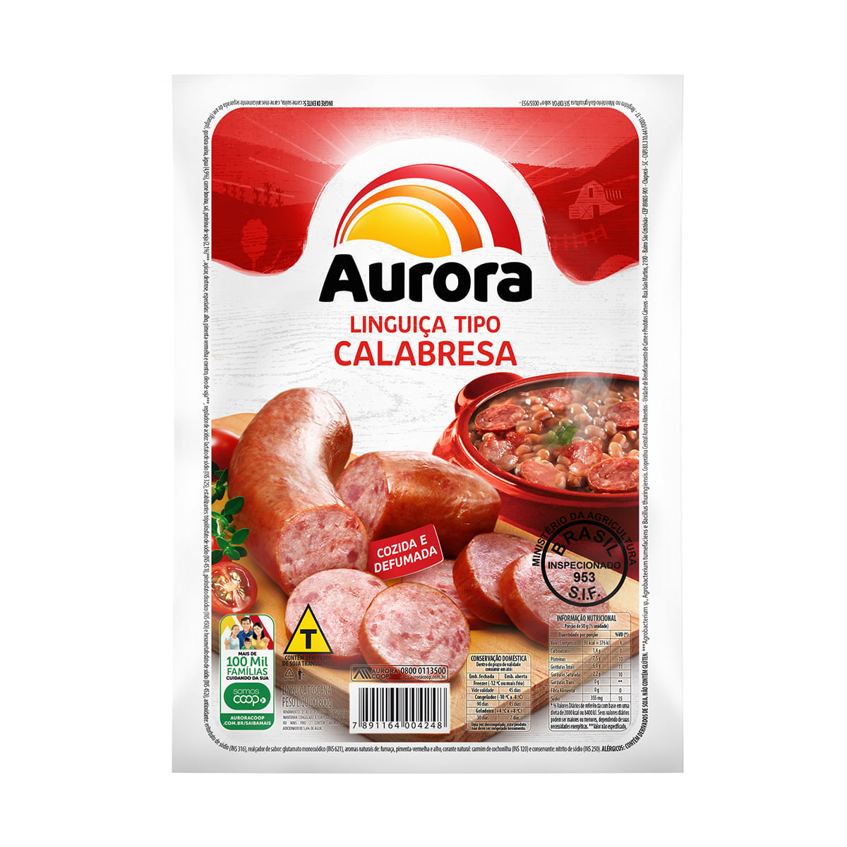 Linguiça Calabresa Aurora 400 g