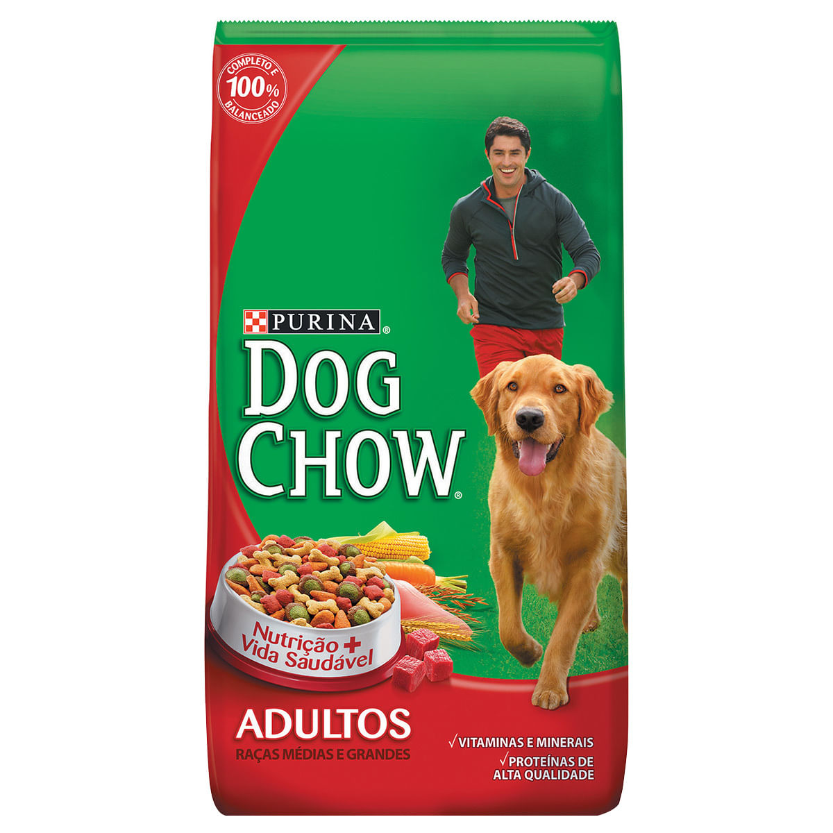 Ração para Cachorro Adulto Purina Dog Chow Carne 1Kg