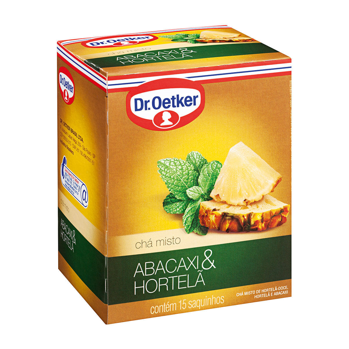 Chá Misto de Abacaxi e Hortelã Dr. Oetker 15 Sachês