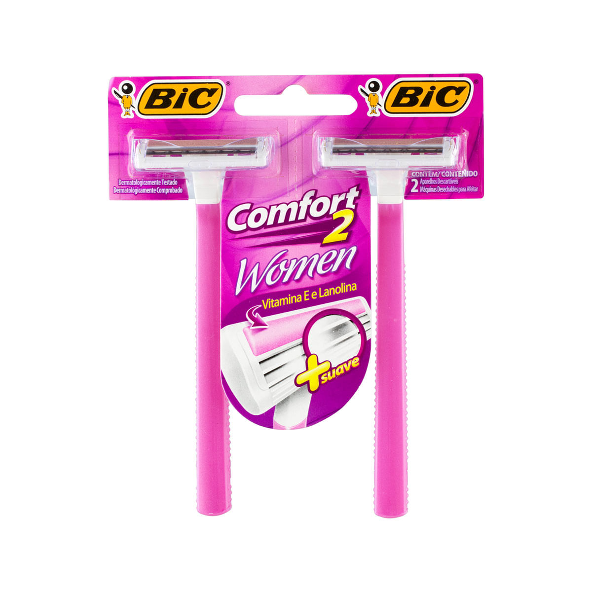 Aparelho de Depilar Descartável Bic Comfort 2 Women 2 Unidades