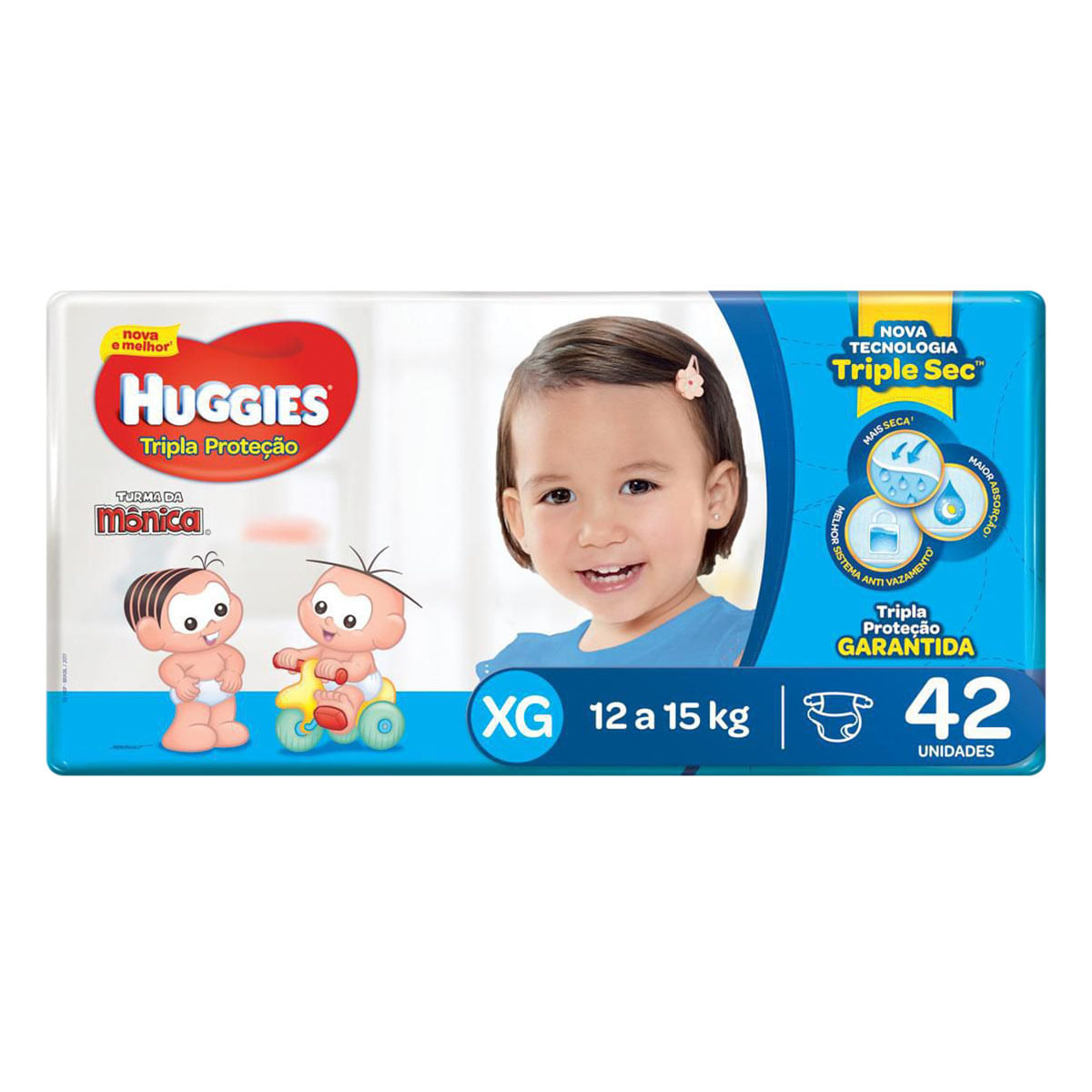 Fralda Huggies XG Tripla Proteção Mega - 42 Unidades