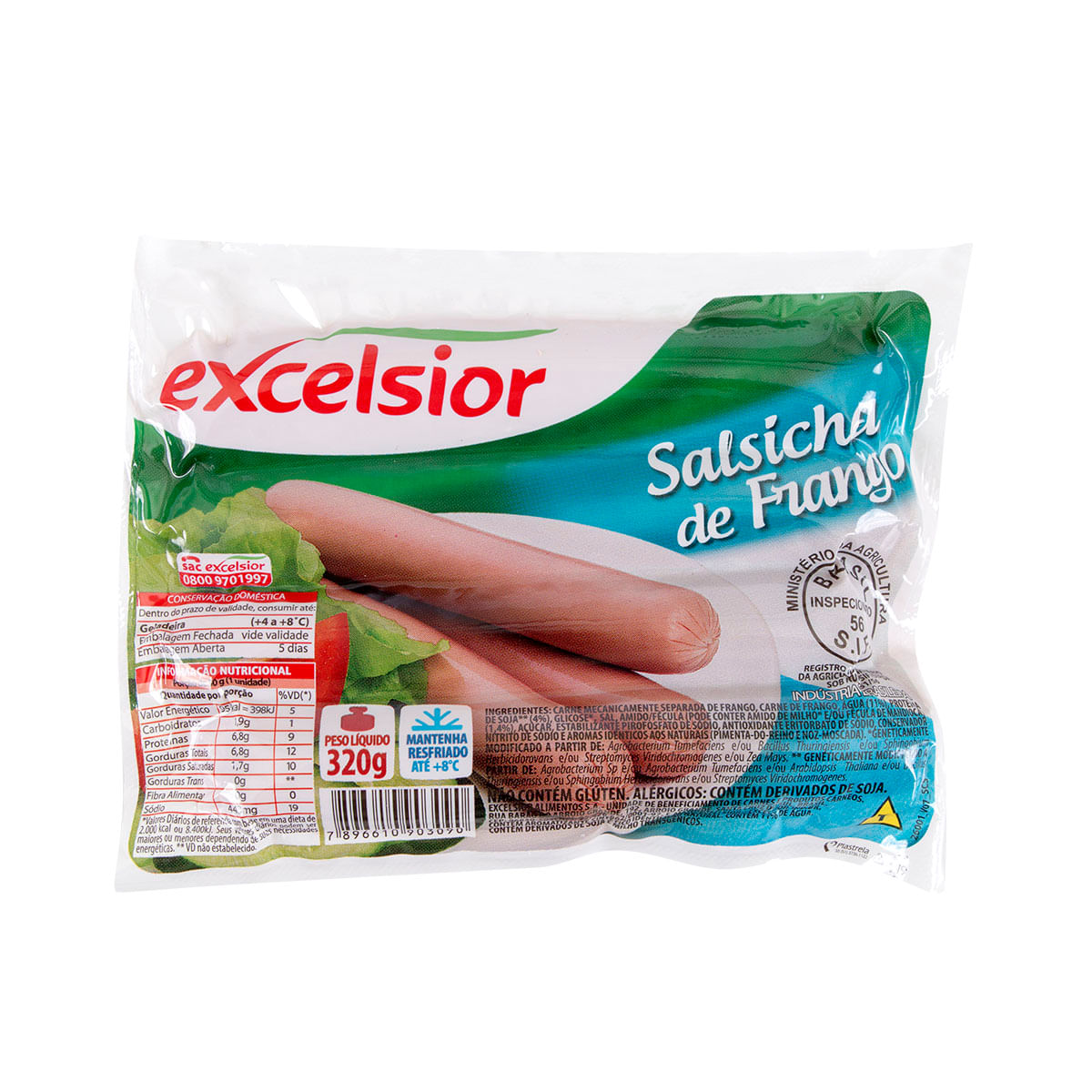 Salsicha de Frango Excelsior 320g