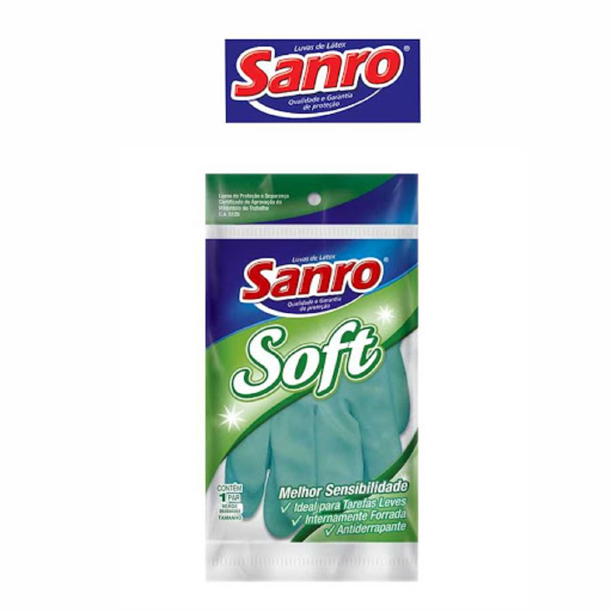 Luvas Soft Verde Sanro P