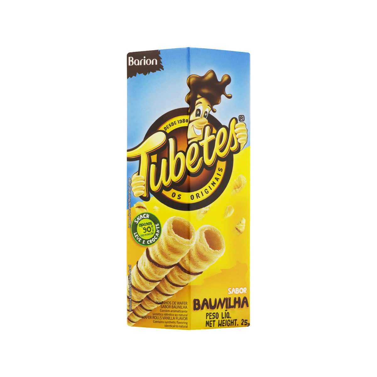 Canudo de Wafer Sabor Baunilha Barion 25g