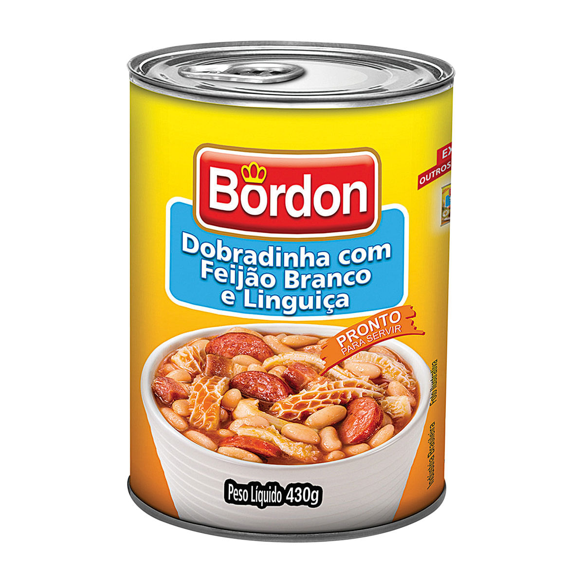 Dobradinha com Feijão Branco e Linguiça Bordon 430g