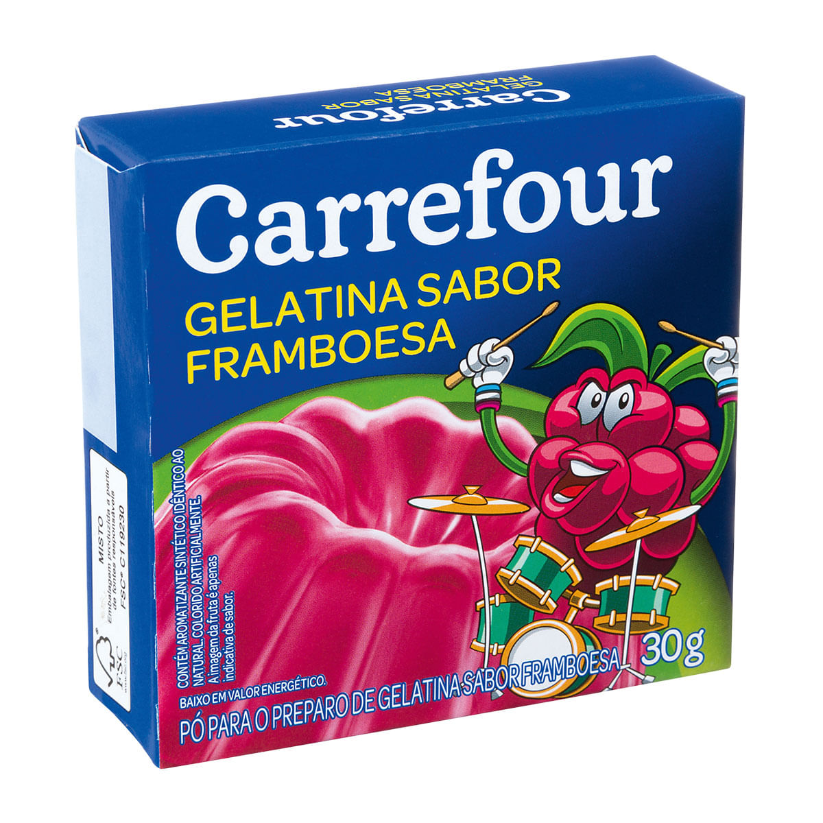 Gelatina Sabor Framboesa Carrefour 30g