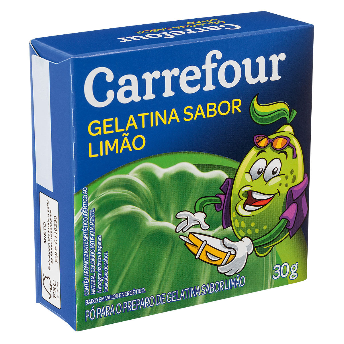 Gelatina Sabor Limão Carrefour 30g