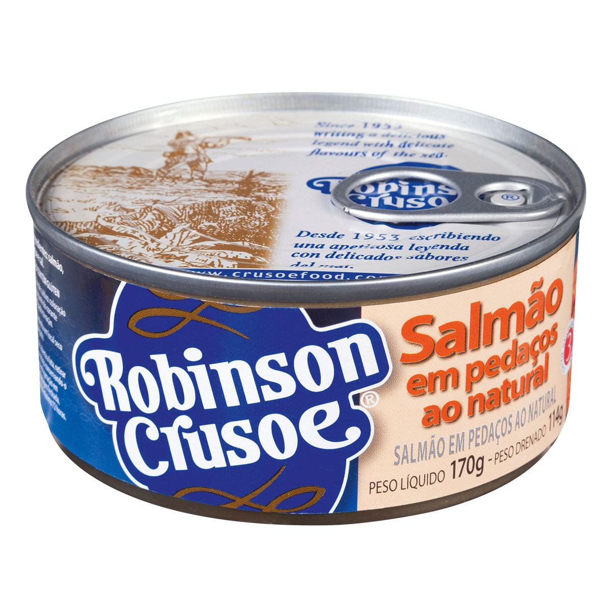 Salmão em Pedaços ao Natural Robinson Crusoé 114g