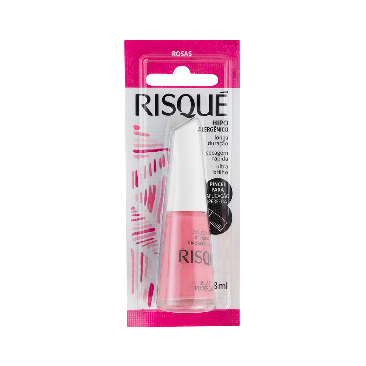 Esmalte Risqué Rosas Bela e Poderosa 8ml