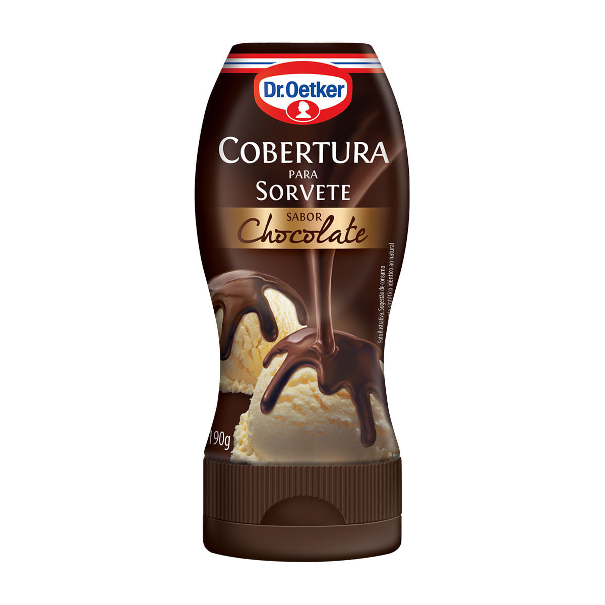 Cobertura para Sorvete Sabor Chocolate Dr. Oetker 190g