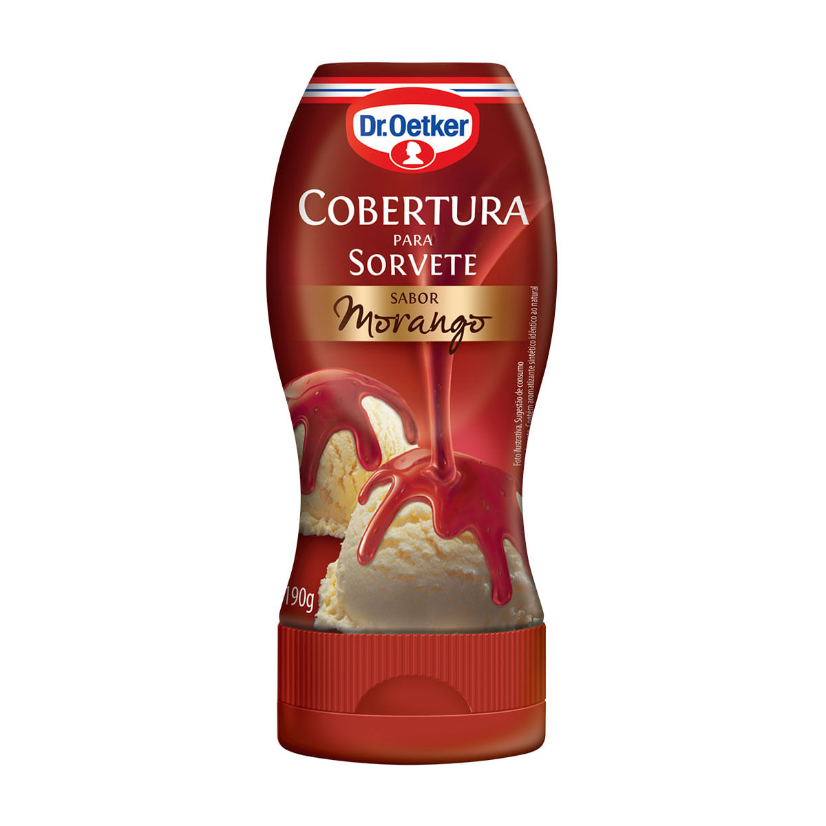 Cobertura para Sorvete Sabor Morango Dr. Oetker 190g