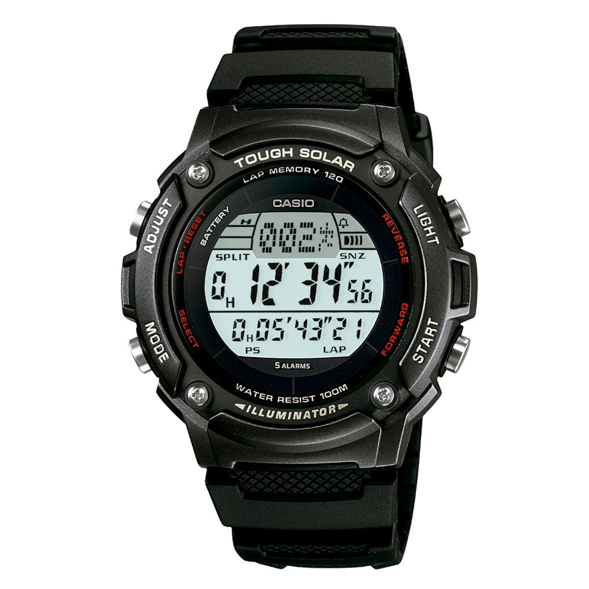 Relógio Casio Masculino Preto Digital W-S200H-1BVDF