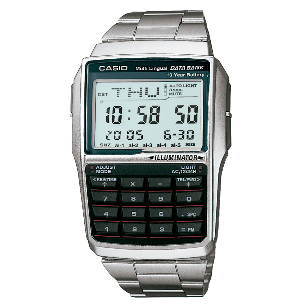 Relógio Casio Masculino Prata Digital DBC-32D-1ADF