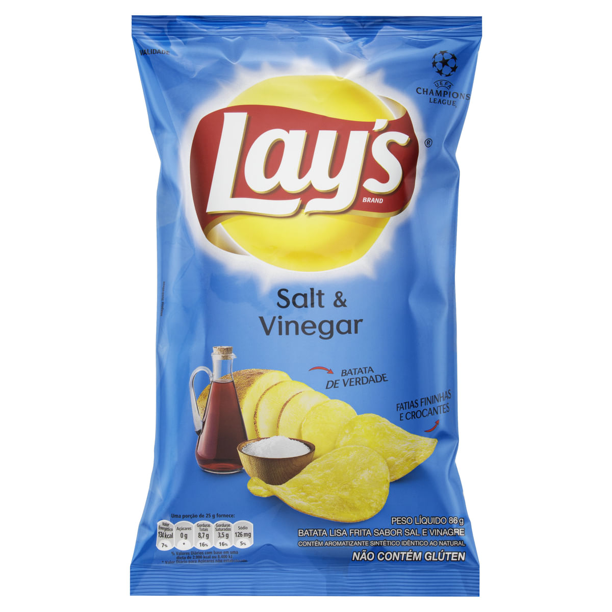 Batata Frita Lays Sal e Vinagre United 86g