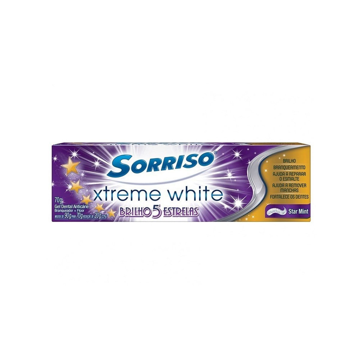 Creme Dental Sorriso Xtreme White Brilho 5 Estrelas 70g