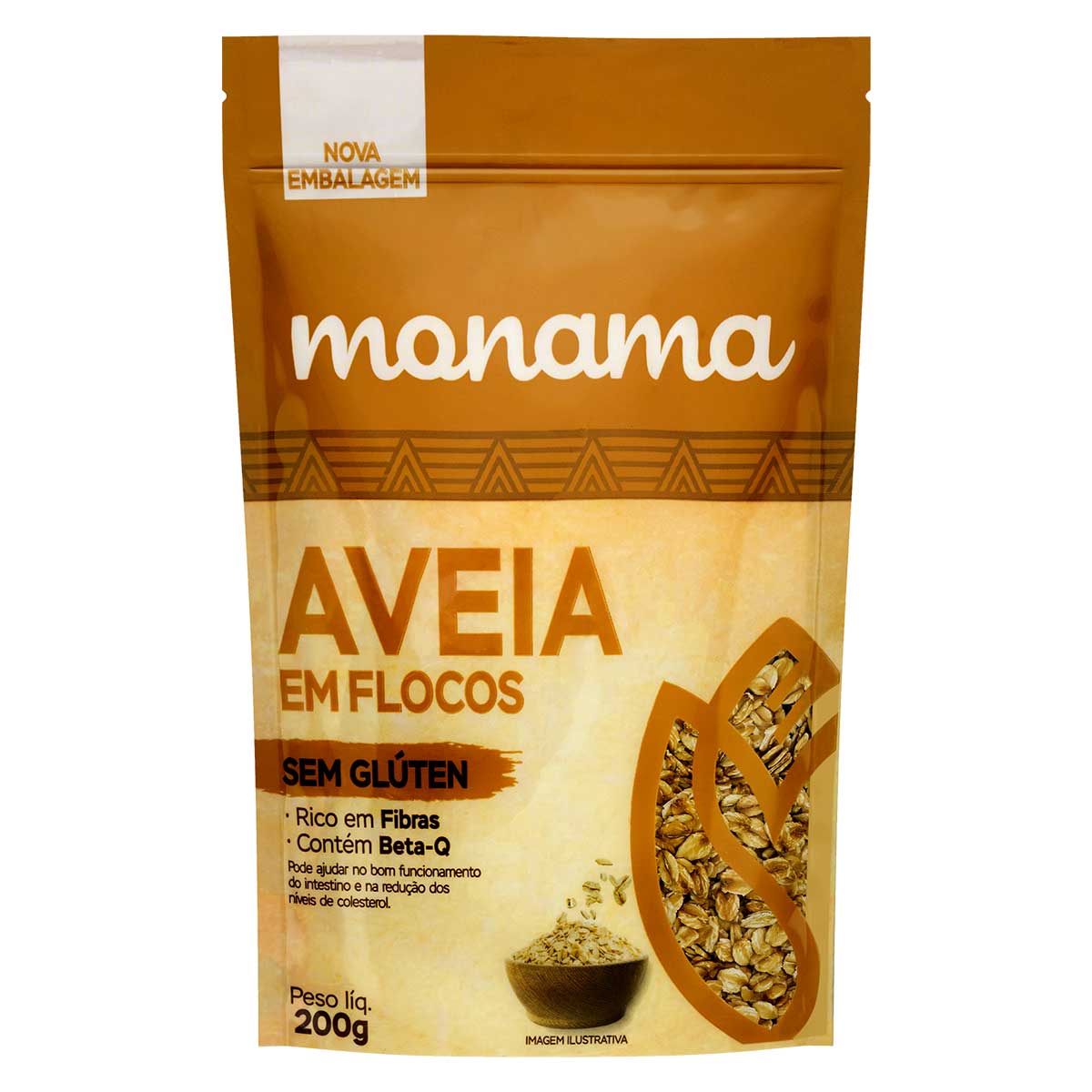 Aveia em Flocos Monama Pouch 200 g