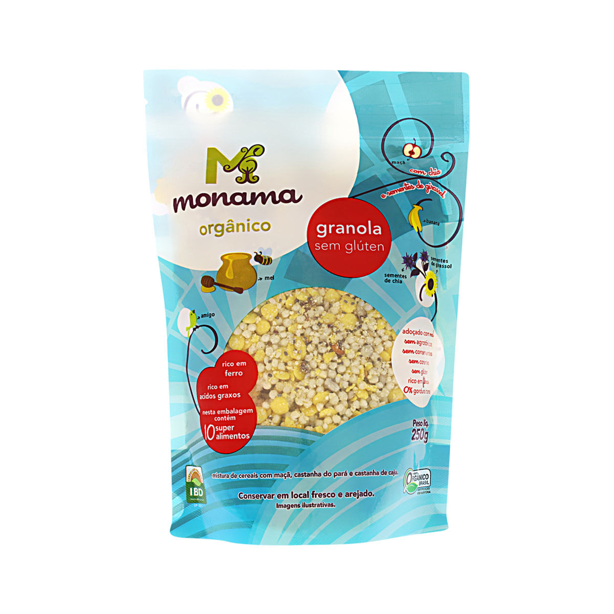 Granola Orgânica com Maçã Monama 250g