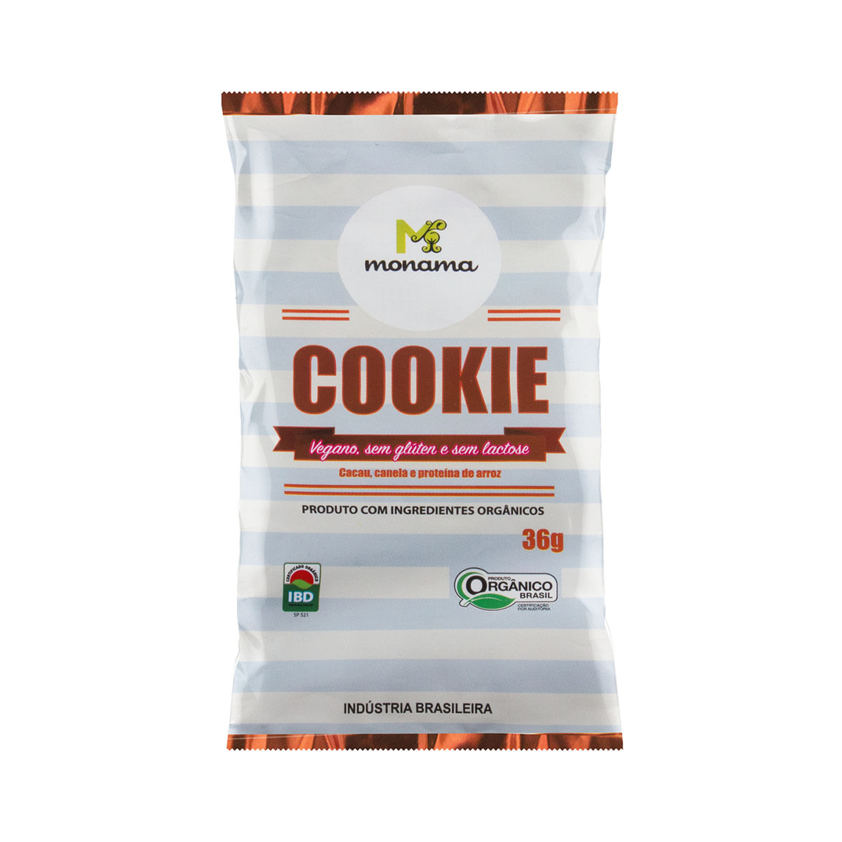 Cookie Orgânico Cacau e Canela Monama sem Glúten 36g