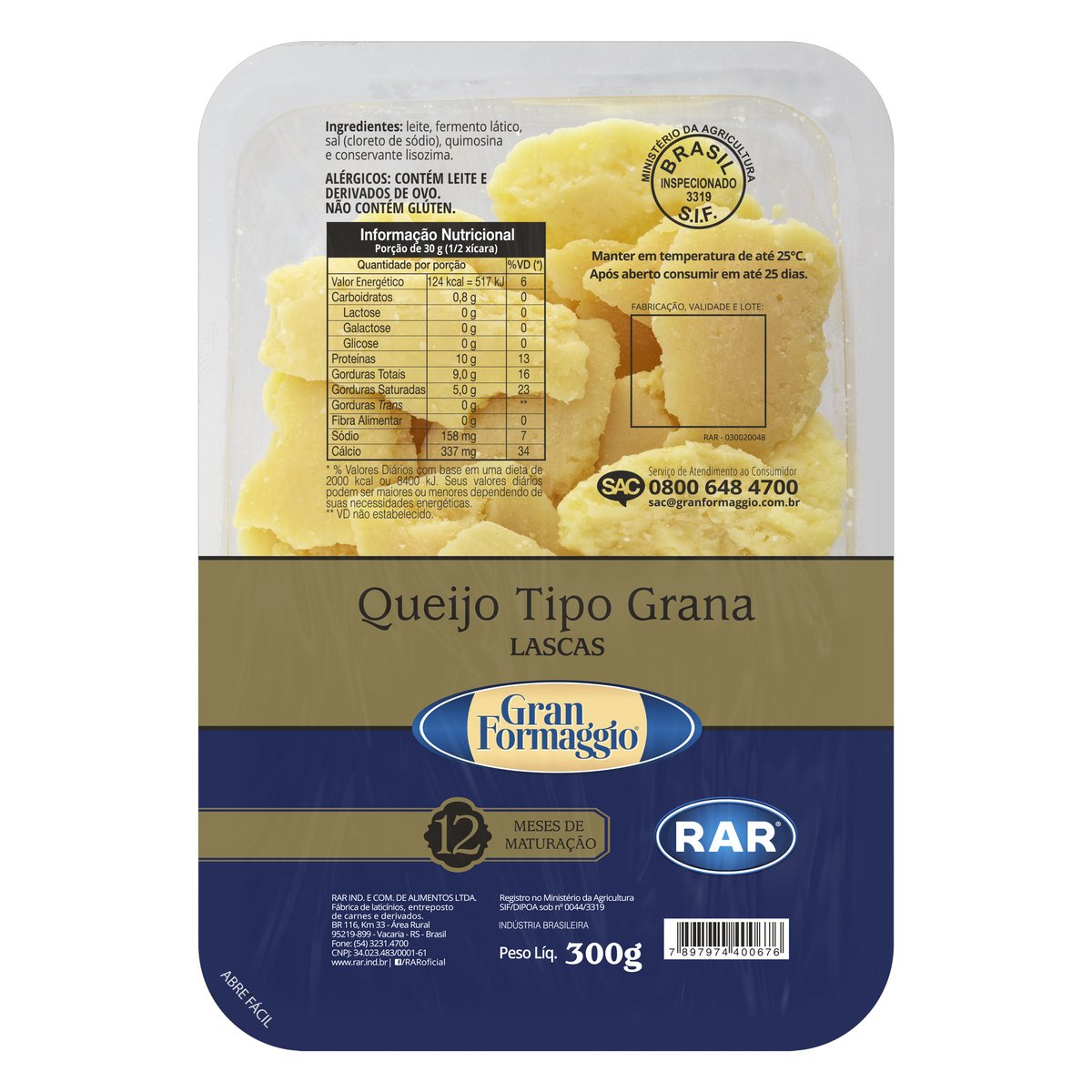 Queijo Grana Gran Formaggio 300g