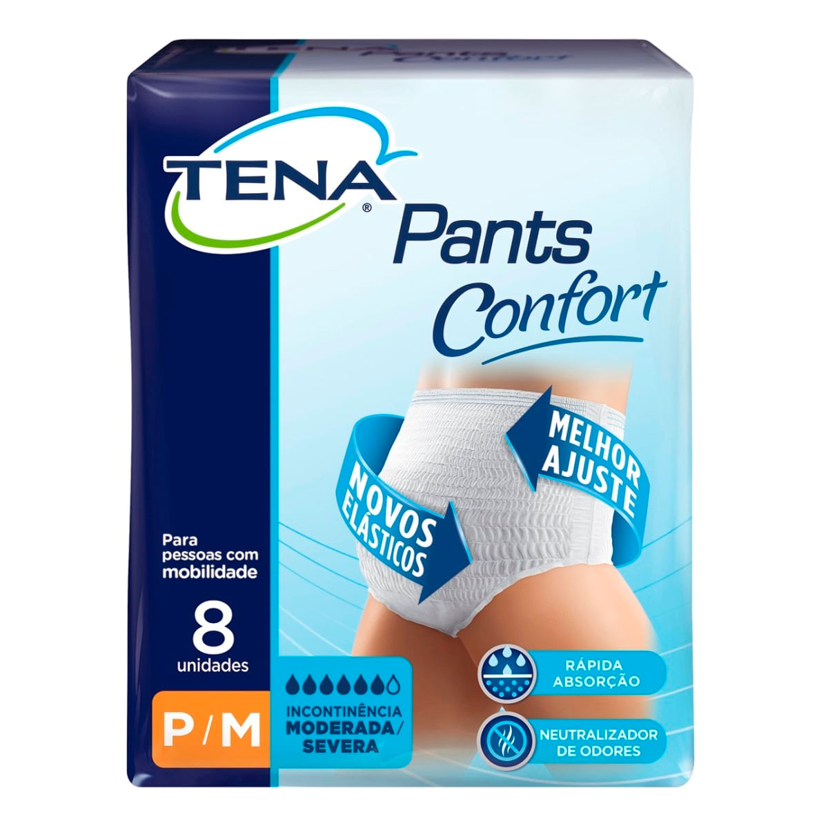 Roupa Íntima Tena P/M Pants Confort Mega 8 Unidades