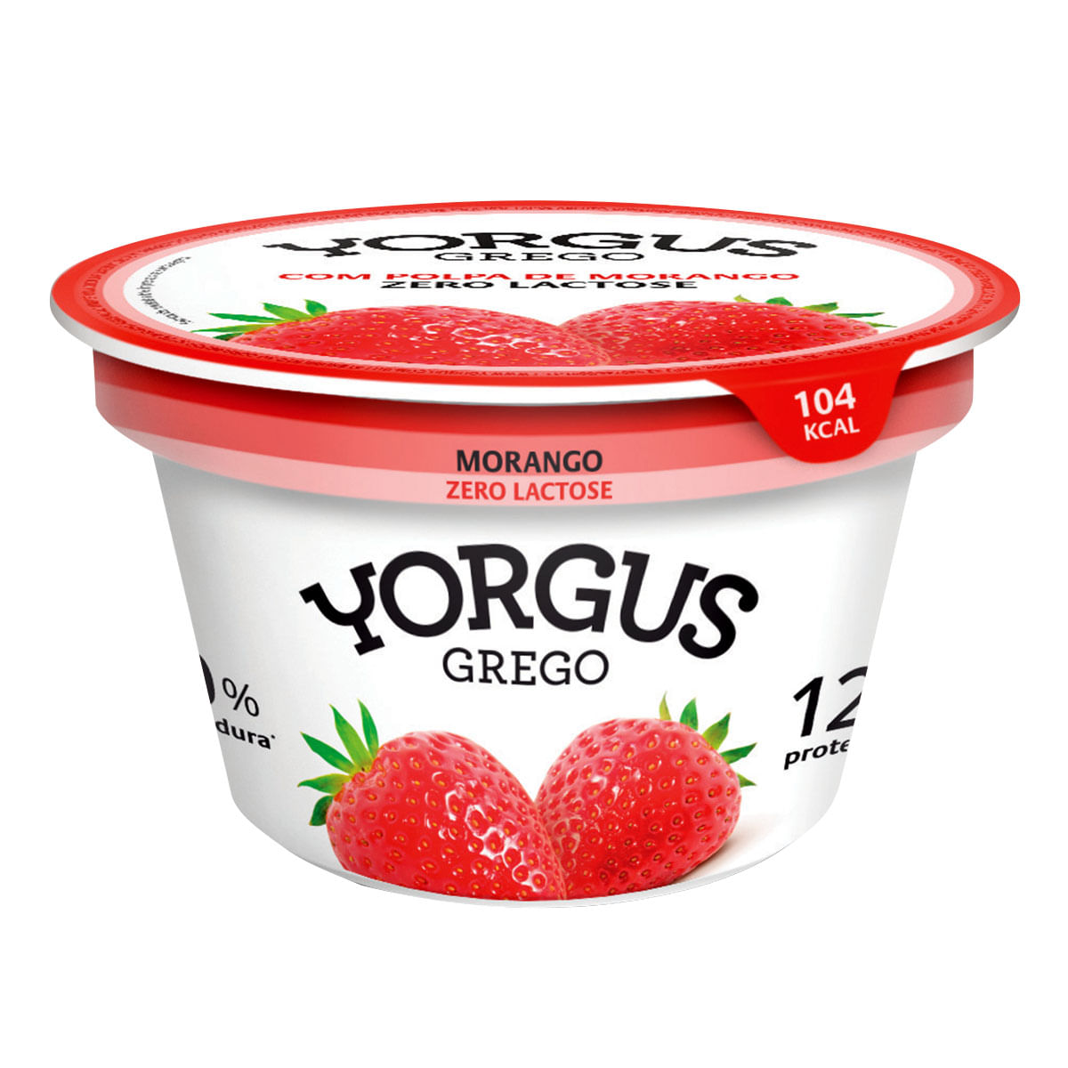 Iogurte Grego sem Lactose Yorgus Morango 130g