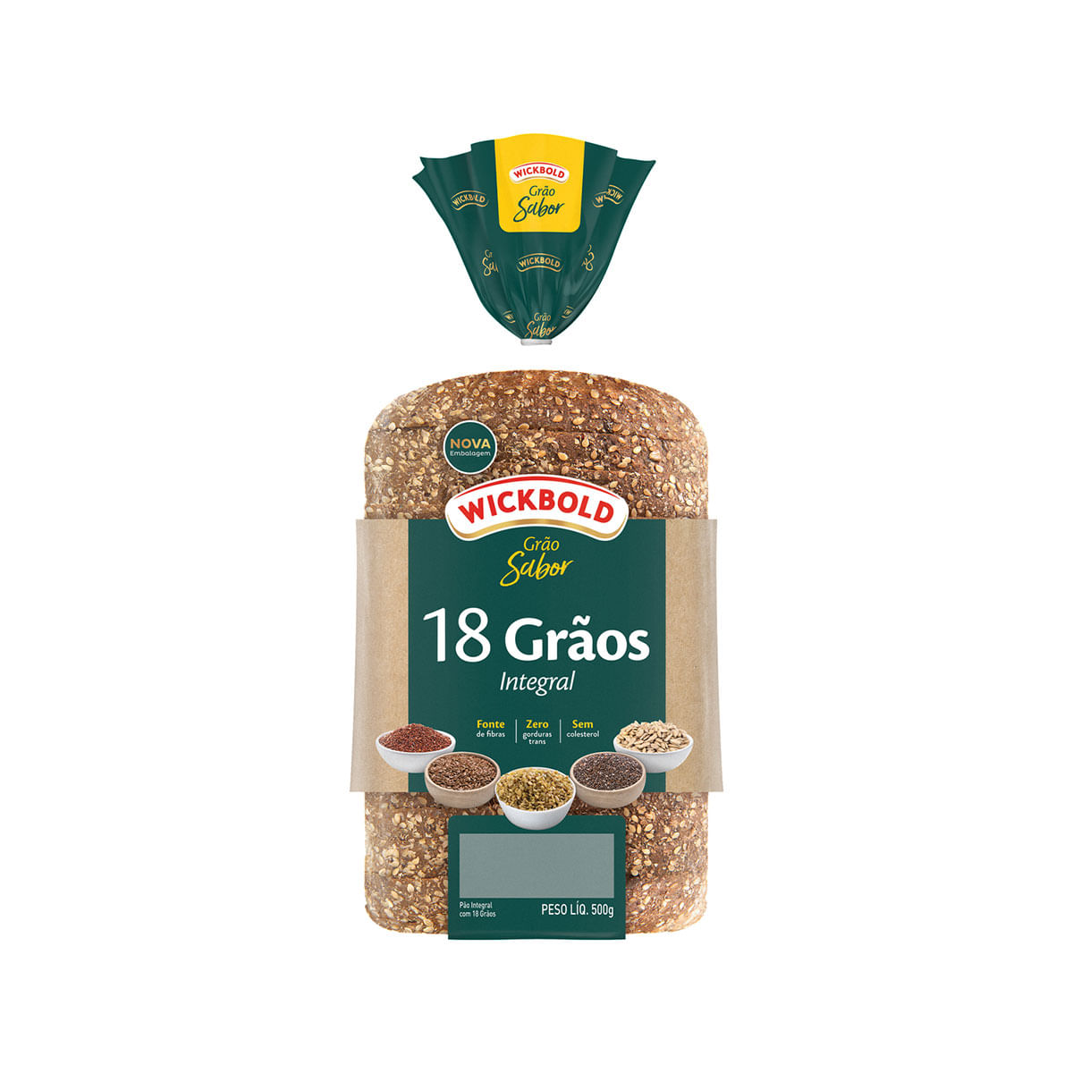 Pão de Forma de Grãos Wickbold Grão Sabor 500g