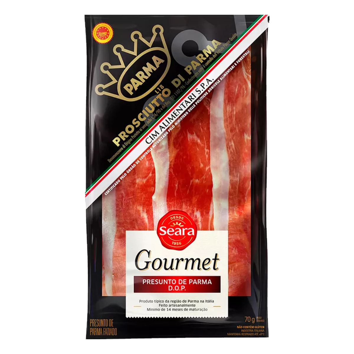 Presunto Parma Italiano Fatiado Seara Gourmet 70g