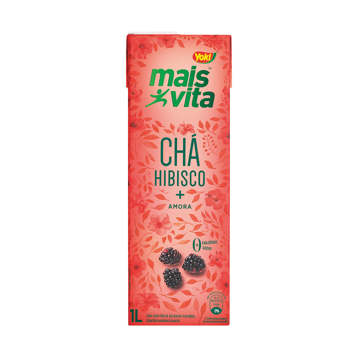 Chá de Hibisco com Amora Yoki Mais Vita 1 Litro