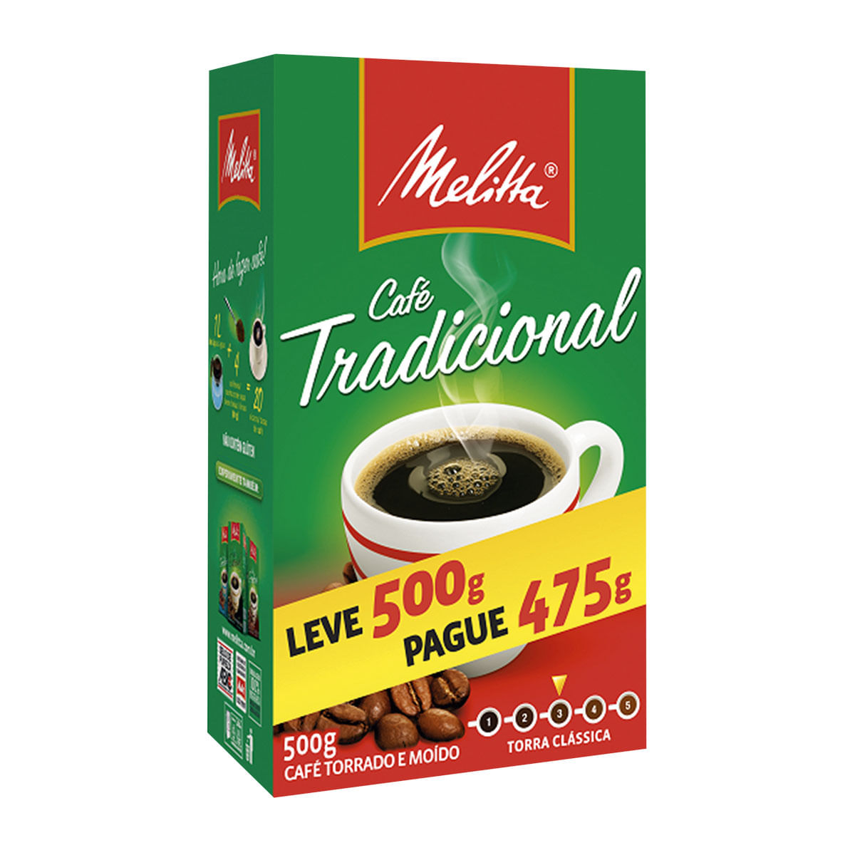 Café em Pó à Vácuo Melitta Tradicional 500g - Embalagem Promocional