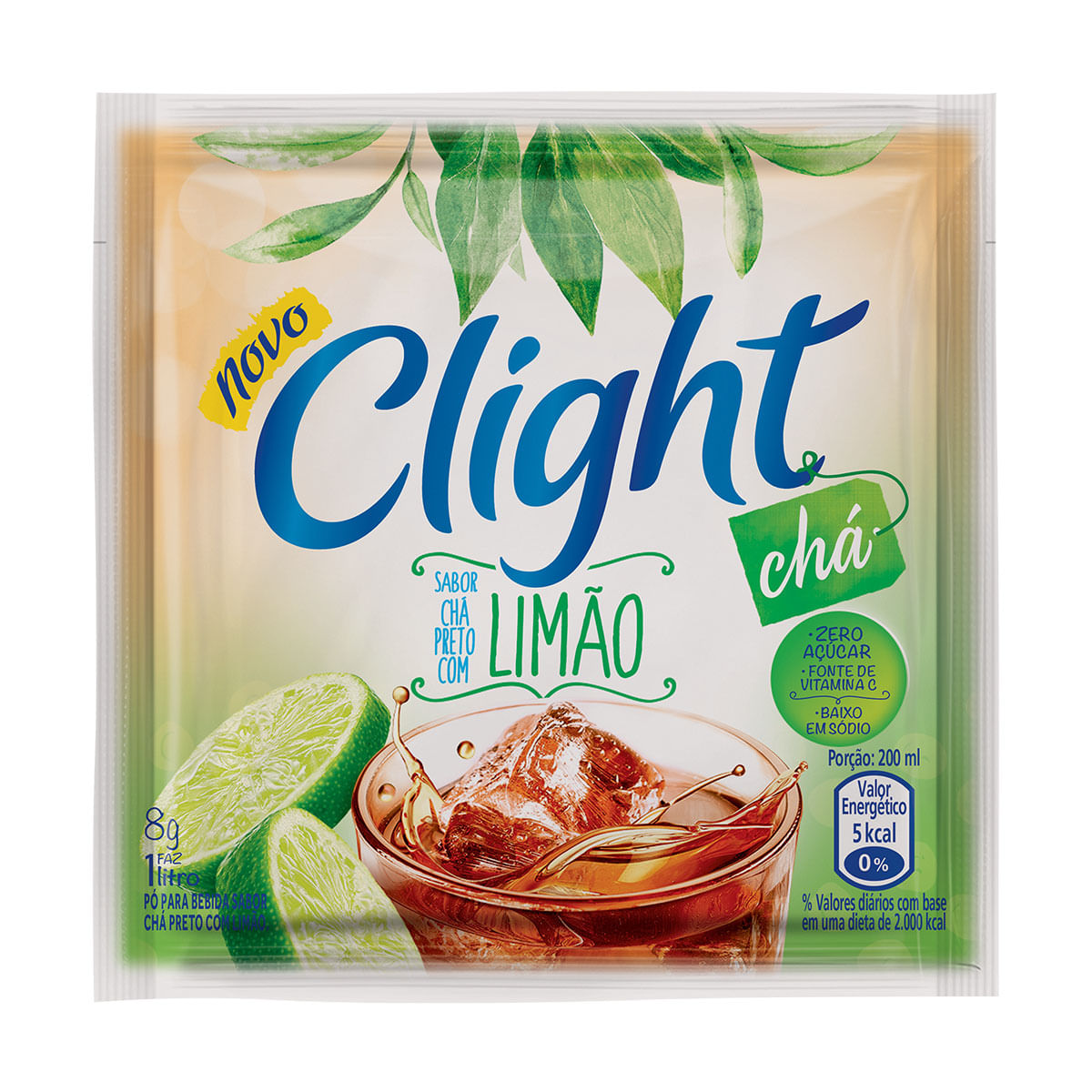 Refresco de Chá Preto com Limão Clight 8g