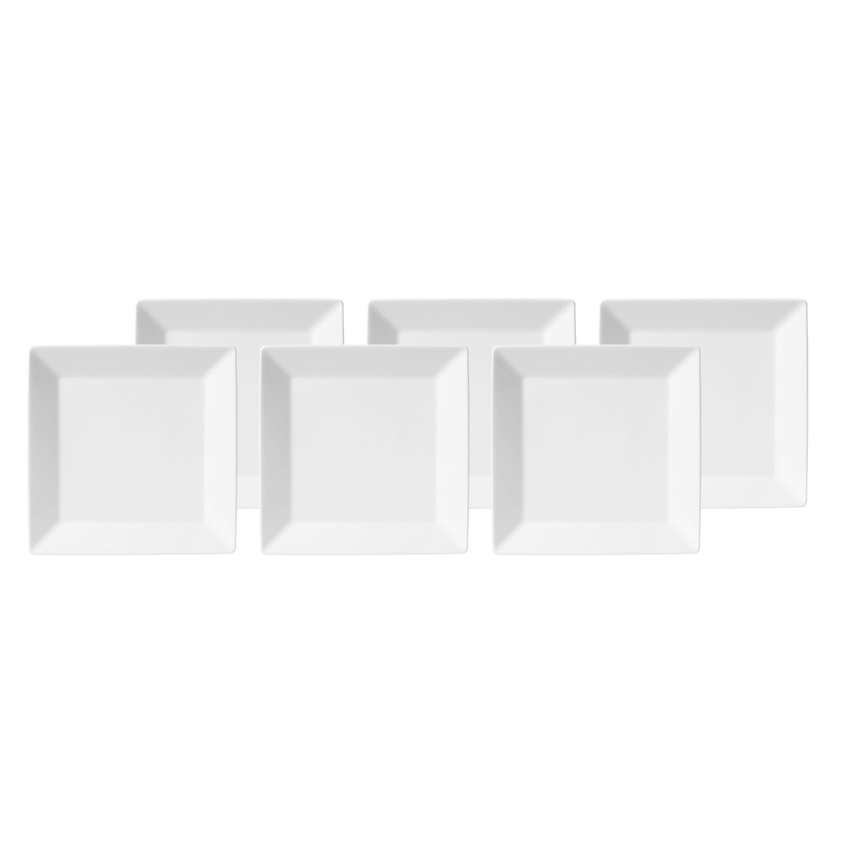 Aparelho de Jantar 6 Peças em Porcelana Oxford Quartier White GM12-2000 Branco