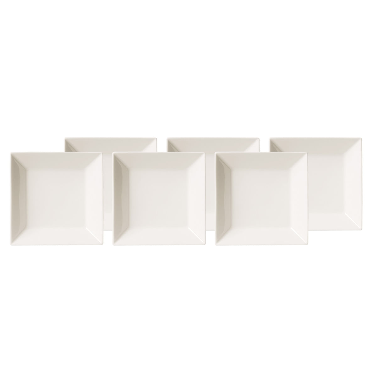 Aparelho de Jantar 6 Peças em Porcelana Oxford Quartier White GM14-2000 Branco