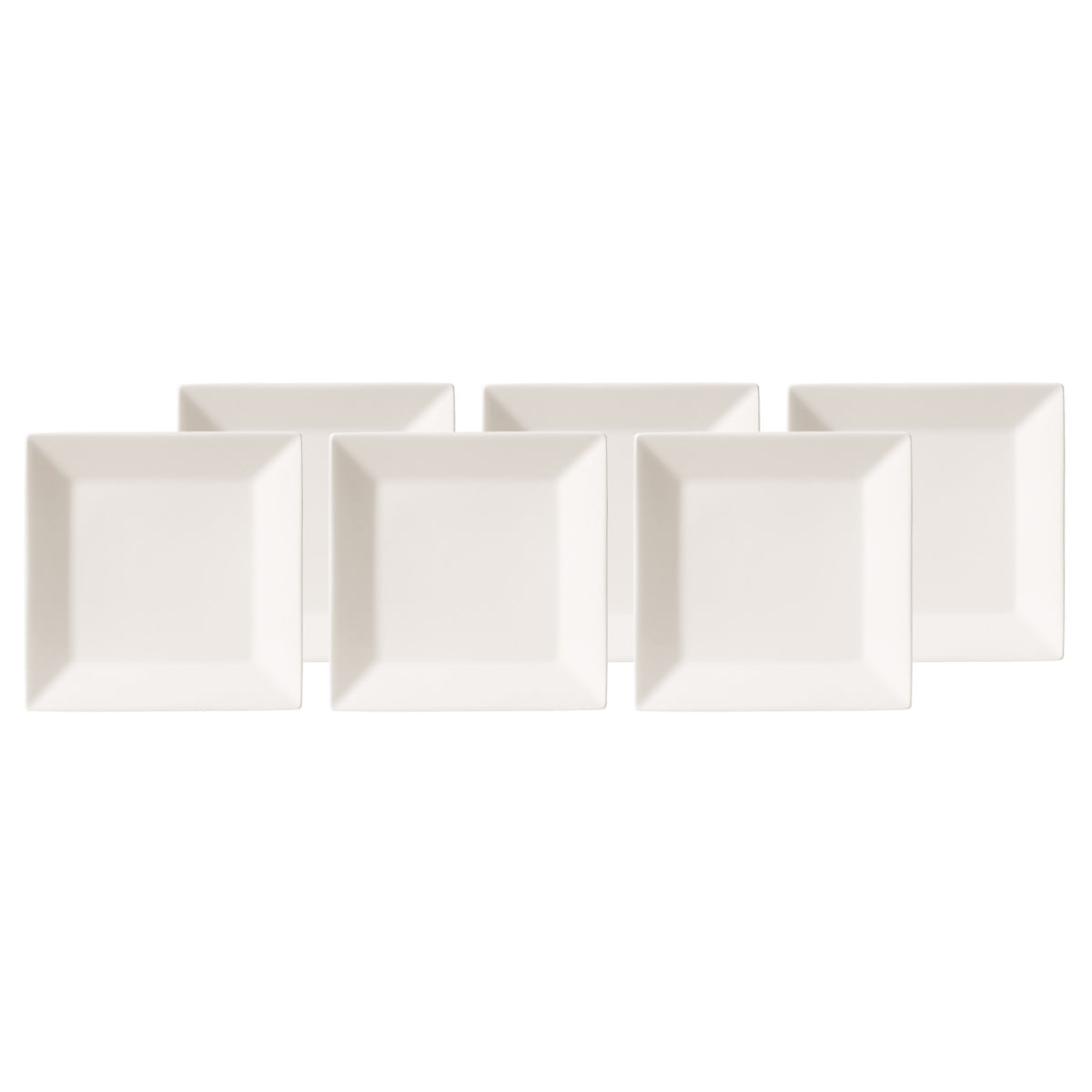 Aparelho de Jantar 6 Peças em Porcelana Oxford Quartier White GM18-2000 Branco