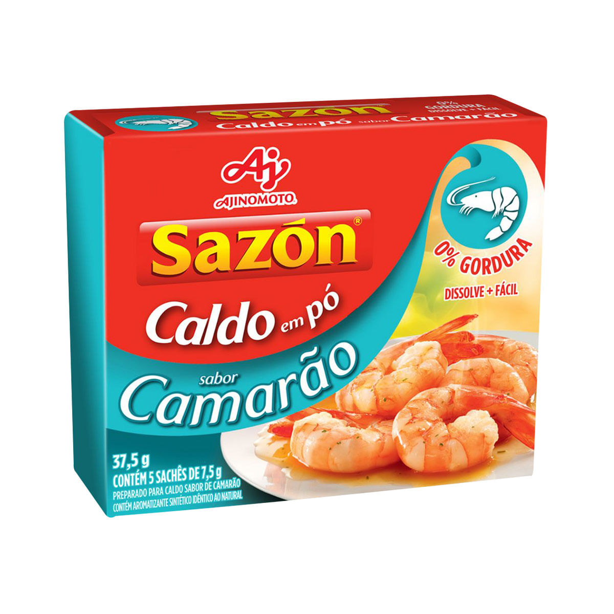 Caldo em Pó de Camarão Sazon 37,5g