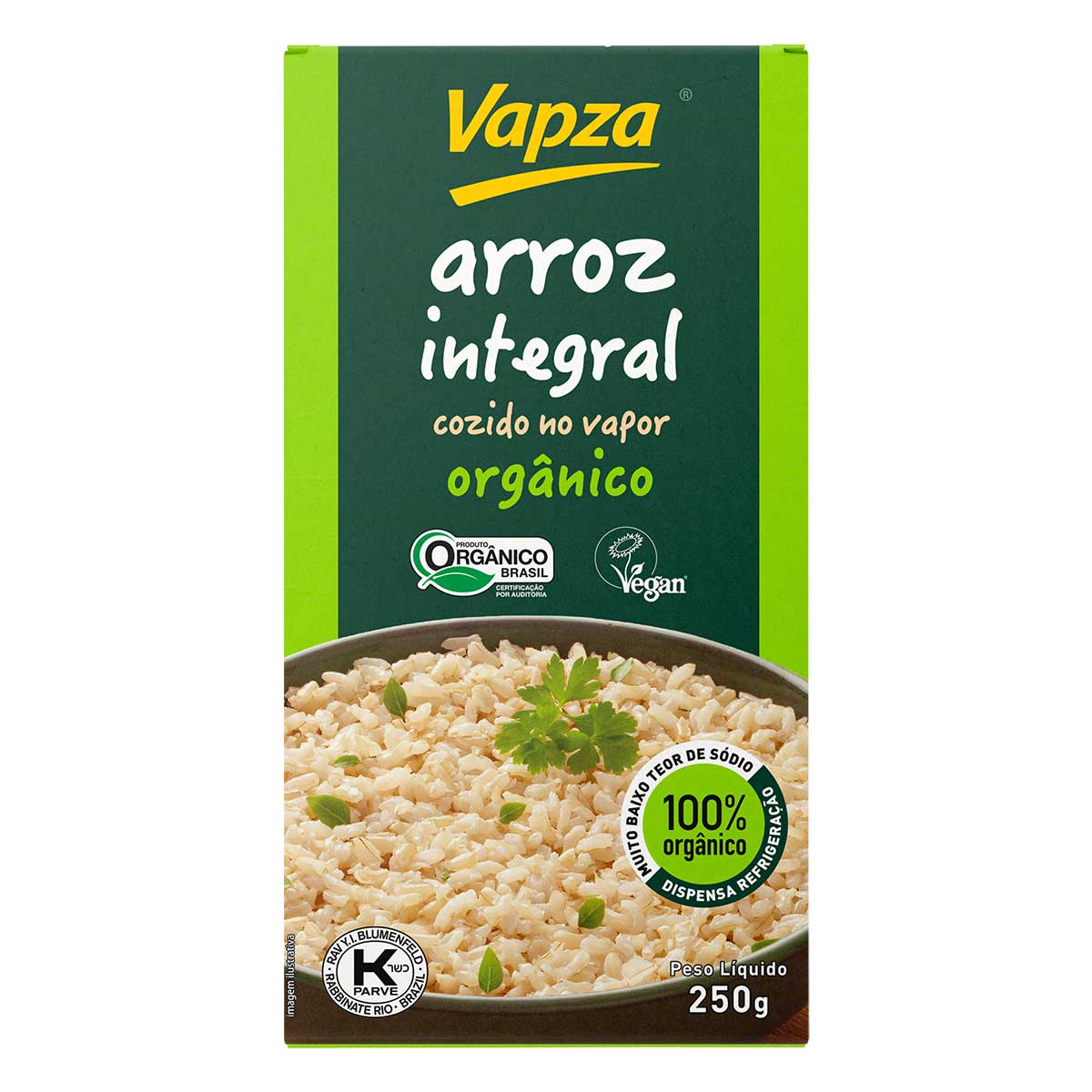 Arroz Integral Orgânico Vapza 250g